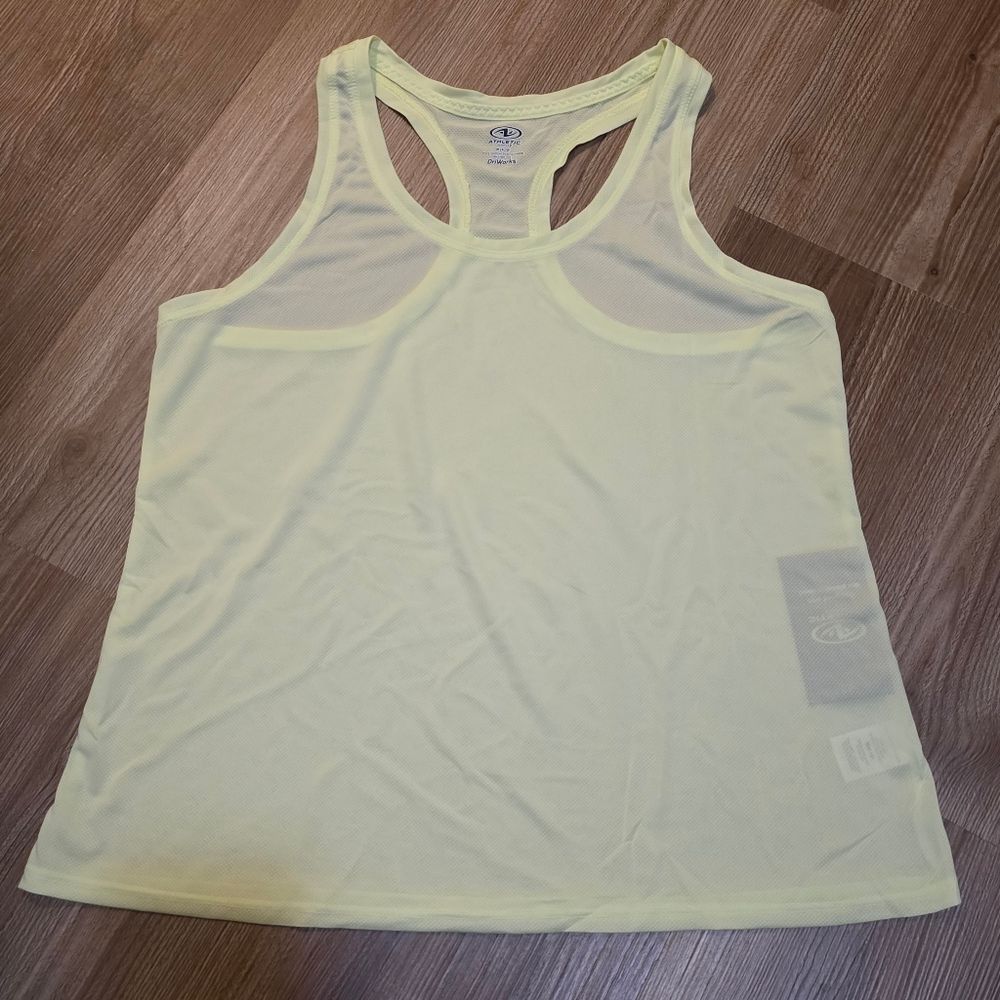 Nwt Neon Yellow Racerback Athletic Sleeveless Top Medium — image 3 of 8